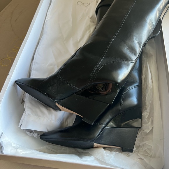 NEW Jimmy Choo Davis Knee High Boots - size 37 - Picture 2 of 11